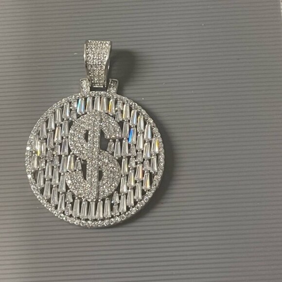 025 Sterling Silver CZ Diamond $ Charm - Picture 5 of 5